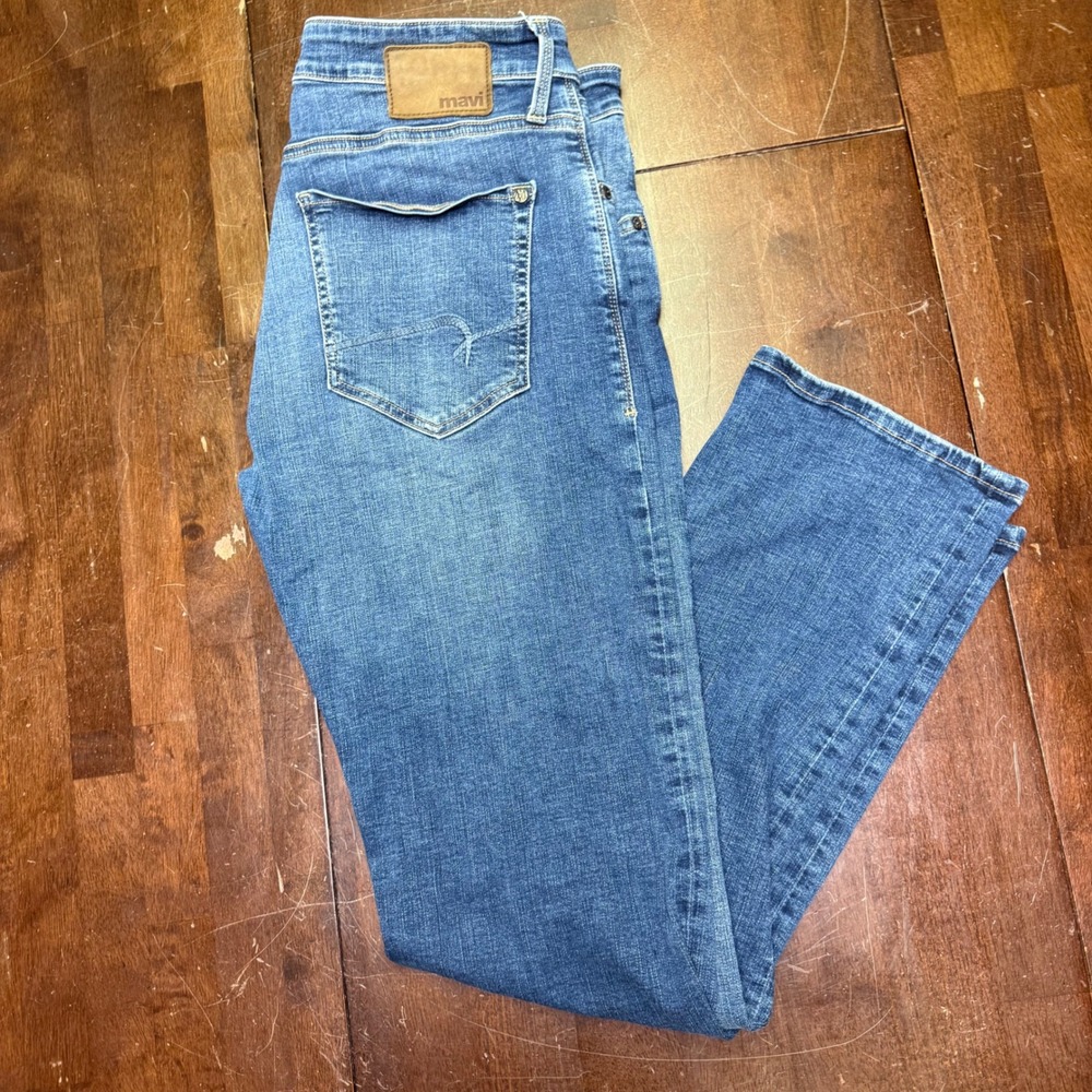 Mavi Jeans Straight Leg Mens 34/32 Blue Stretch Denim Pants